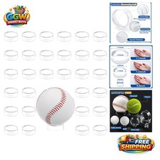 30 Pcs Clear Acrylic Ball Display Stands - 1.22 Inch for Spheres  Collectibles