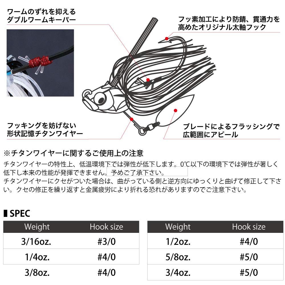 Megabass spinnerbait UOZE SWIMMER (5/8oz) Smelt Hook #5/0 - Image 3