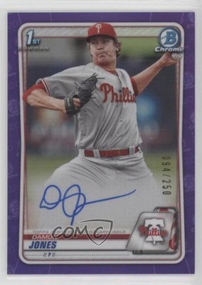 2020 Bowman Chrome Prospects Purple Refractor /250 Damon Jones #CPA-DJ Auto yh2