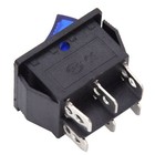 10x Rocker Switch 6 Pins Blue Plastic With Light For Household Appliances Machin