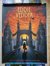 Eddie Vedder Poster London England 7th June 2017 Apollo Hammersmith