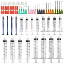 Glue Applicator Syringe with Blunt Tip Needle and Cap, for Liquid, Glue,...