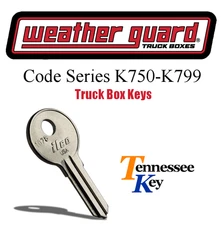 Weather Guard Truck & Tool box keys / Select your key code  / Series K750 - K799
