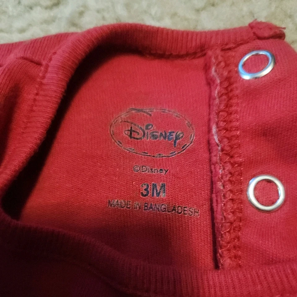 红色女孩迪士尼裙子衬衫米妮快乐假日圣诞节 3M — 第 4/4 张图片