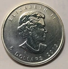 2013 Canada 5 Dollars 1 oz Silver Maple Leaf Coin .9999 Pure