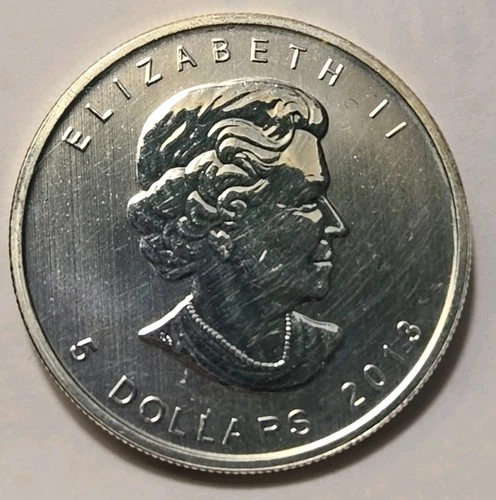 2013 Canada 5 Dollars 1 oz Silver Maple Leaf Coin .9999 Pure