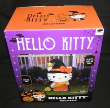 GEMMY INFLATABLE 3.5 FT LIGHTED HELLO KITTY WITCH SANRIO