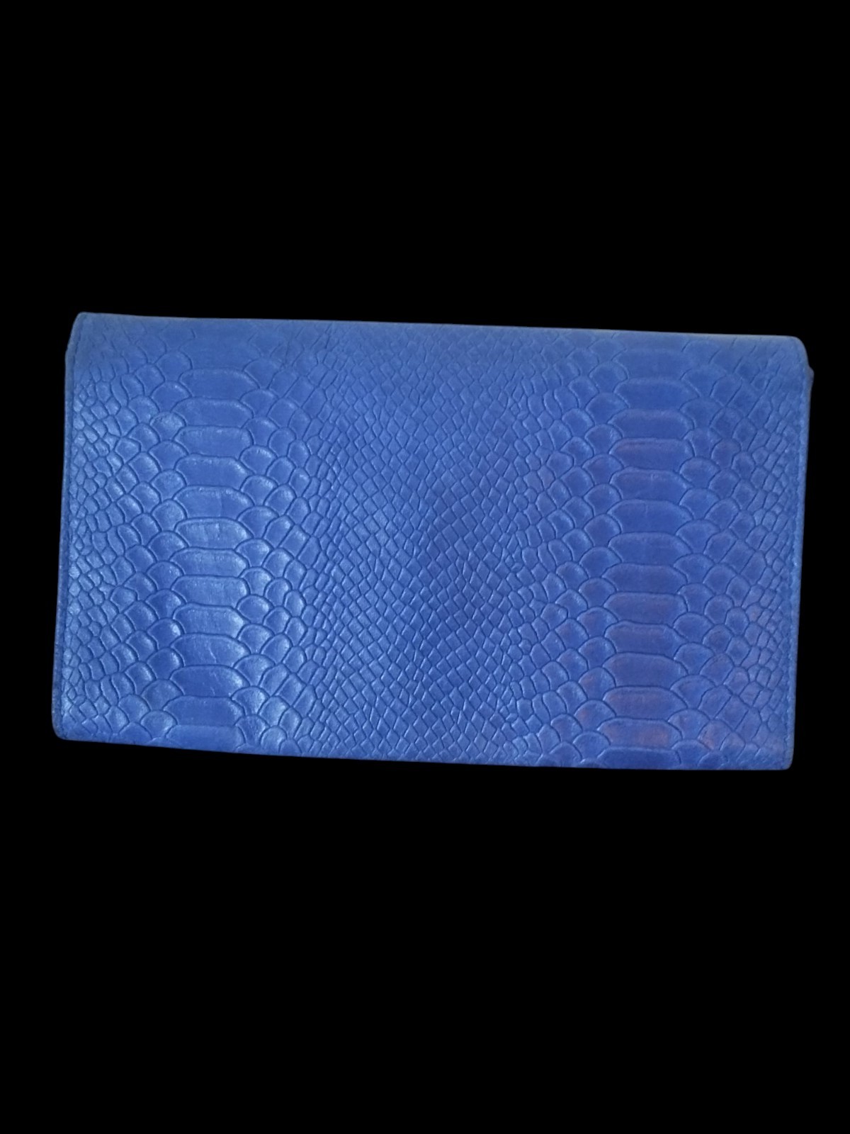Leather Clutch Bag Python Print Made In Italy/ La… - image 2