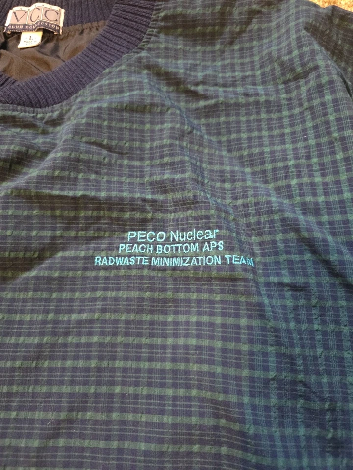 VCC VANTAGE CLUB COLLECTION Blue Green Parka Pullover Jacket Sweater  L vintage - Image 2 of 4