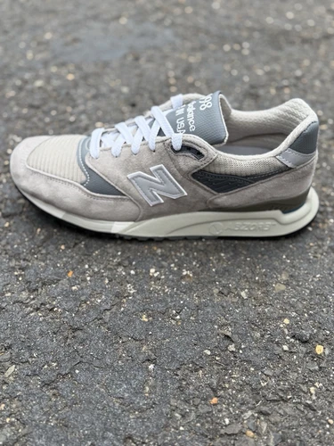 New Balance 998 Core Made in USA Grey Silver Athletic Sneaker U998GR Men's Sizes