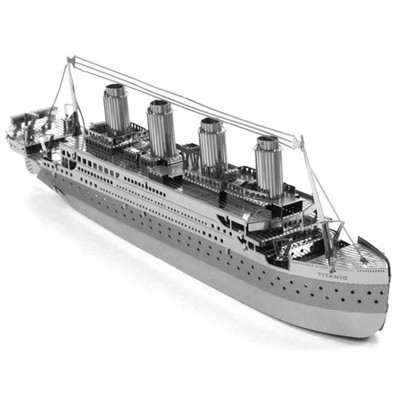 Fascinations Metal Earth Titanic Ship Silver 3D Laser Cut Steel