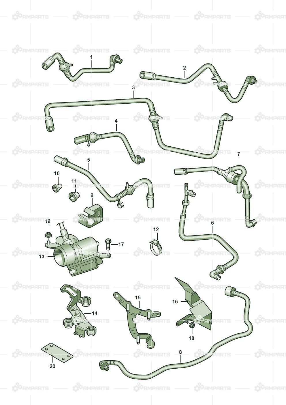 Golf tdi Vacuum Pipe With NonReturn Valve 1J0612041FN Brand New
