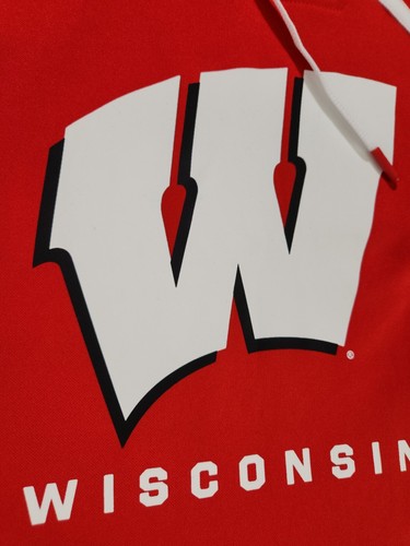 Wisconsin Badgers University Red Team Pullover Hoodie Football Sz XL - Picture 7 of 18
