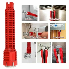 Faucet Sink Installer Multi Tool Pipe Wrench Plumbing for Kitchen Bathroo New