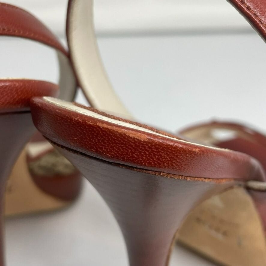 DIOR Vintage 00s Oblique Jacquard Canvas Slingback Brown Pumps