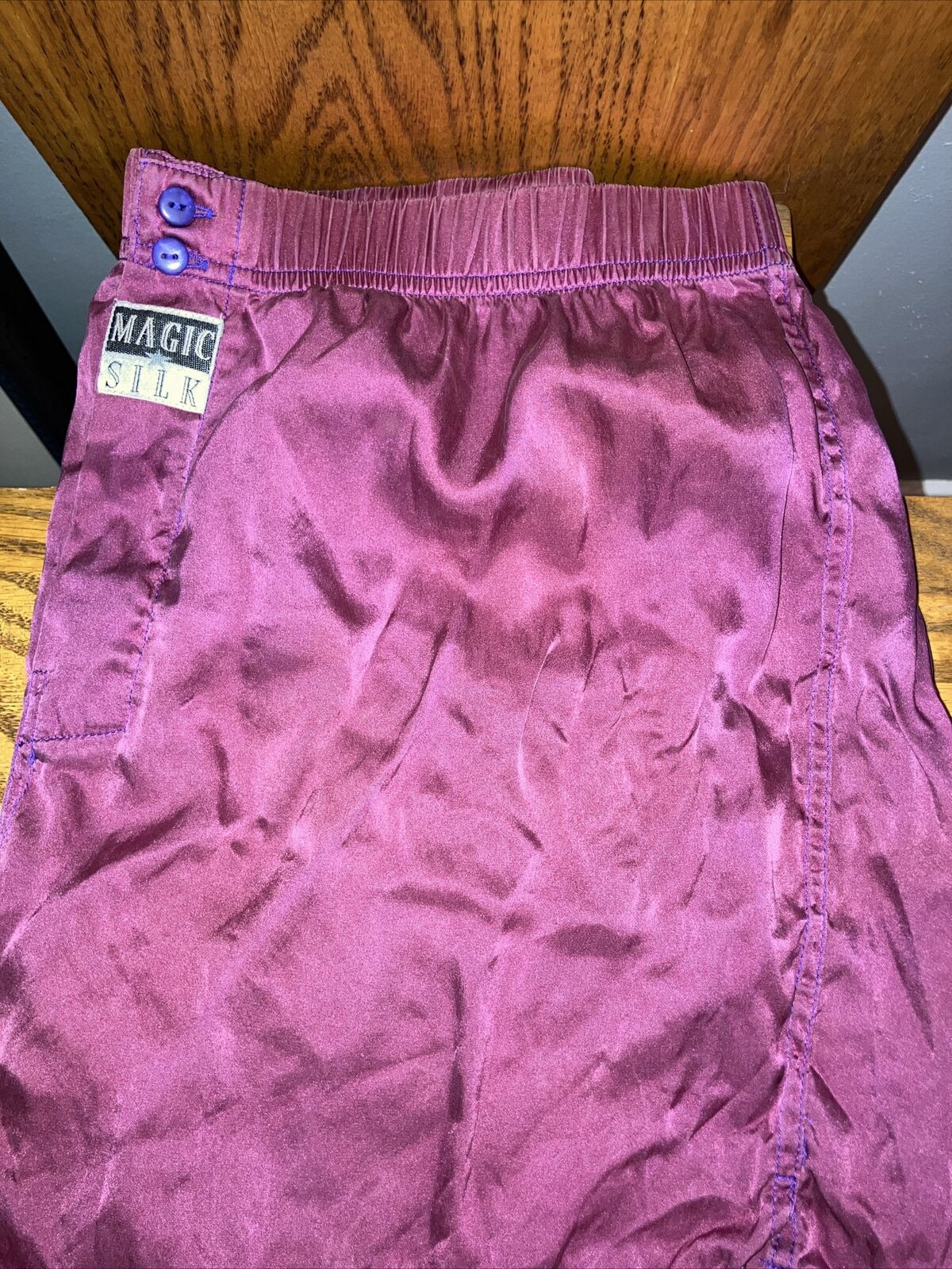 Vintage Mens Magic Silk Boxers 80s 90s Silky Sati… - image 2