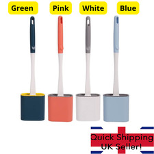 Toilet Brush and Holder Bathroom Toilet Brush Holder Set Silicone Bristle Brush