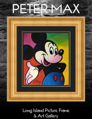Peter Max Signed & Numbered Serigraph Mickey Mouse Disney Suite Custom Framed #2