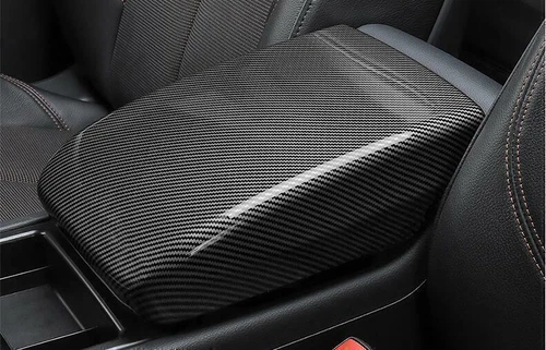Carbon Fiber Center Console Armrest Box Cover Trim For Audi Q5 SQ5 2018-2023  - Picture 6 of 6