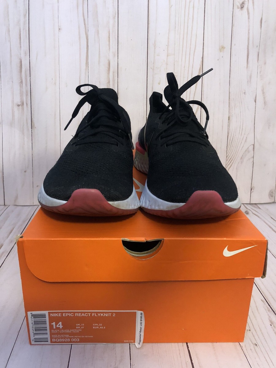 Size 14 Nike Epic React Flyknit Pixel 2019 BQ8928-003