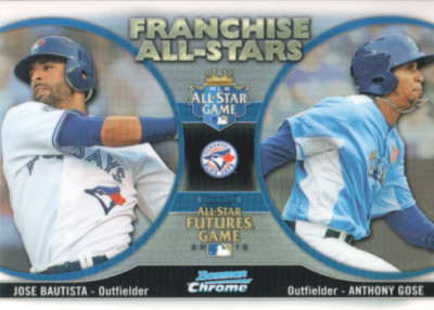 2012 Bowman Chrome Franchise All-Stars #BGO Jose Bautista/Anthony Gose Blue Jays