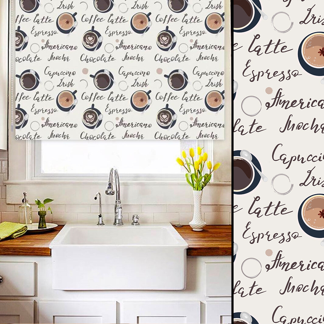 Cosy Cuppa Coffee Roller Blind A Stylish & Contemporary Kitchen Roller
