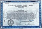railroad stock certificates - St. Louis and San Francisco Railway Company — photo 1