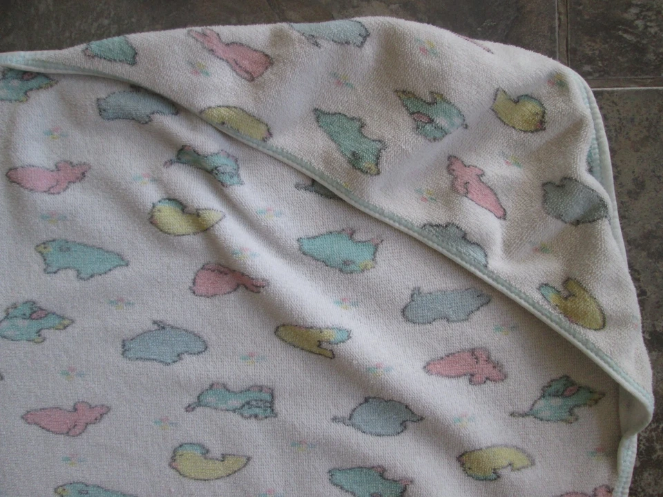 Lote De Colección Carter's Classics Toalla de Tela de Terry con Capucha 100% Algodón Animales Oso Foto 3 de 4