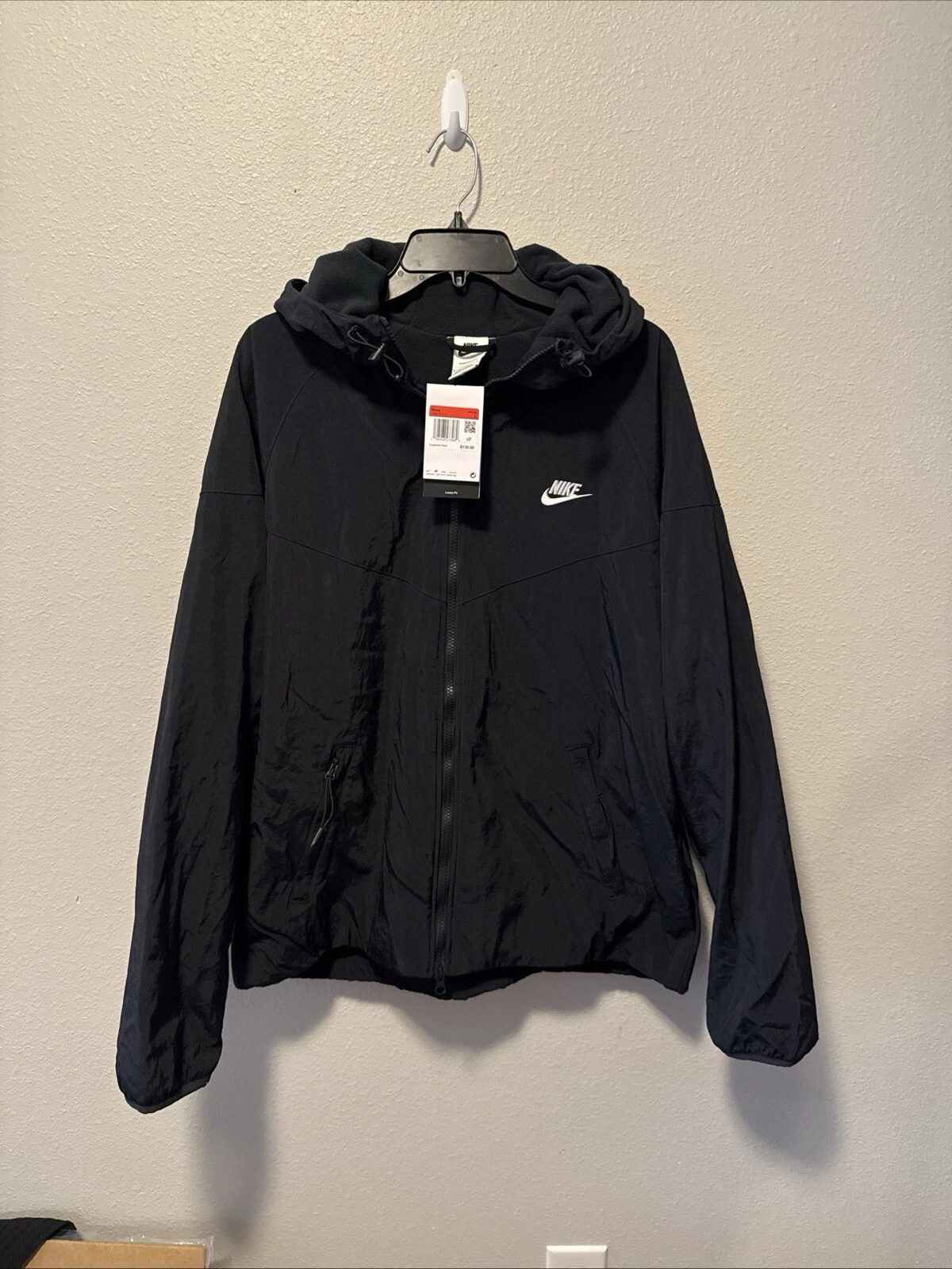 ✅ Nike Sportswear Windrunner Winter Hooded Jacket Black SZ L Men's FB8618-010