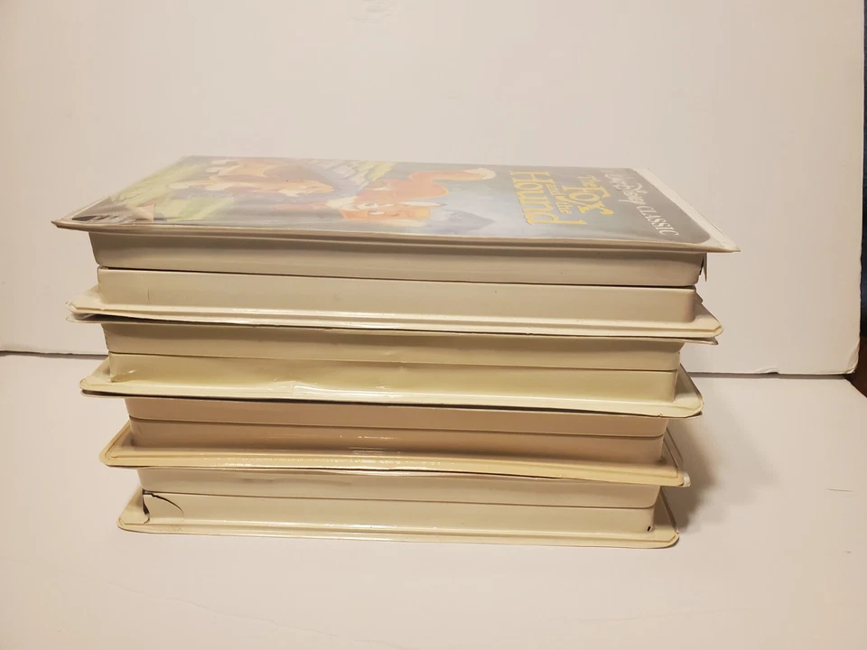 Lot of 4 VHS Disney Classic Black Diamond Jungle Book, Aladdin, Beauty & Beast - Image 2 of 2