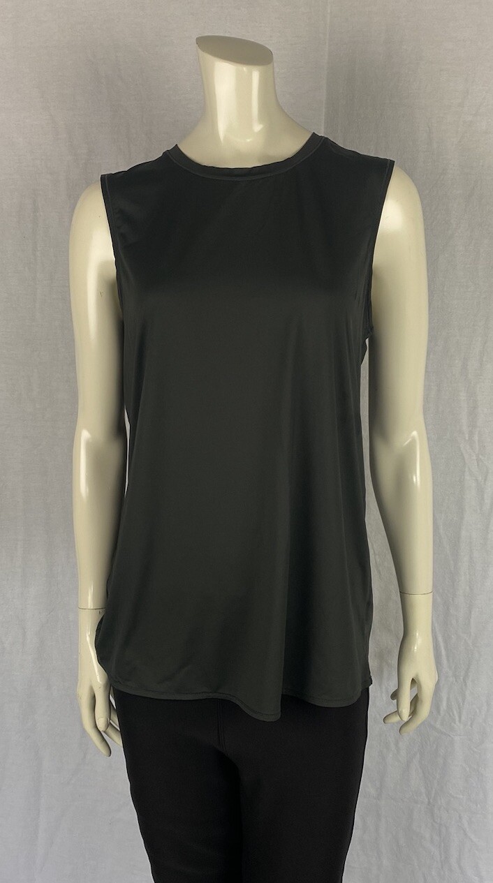 Athleta Gray Nylon Split/Curtain Back Sleeveless … - image 1
