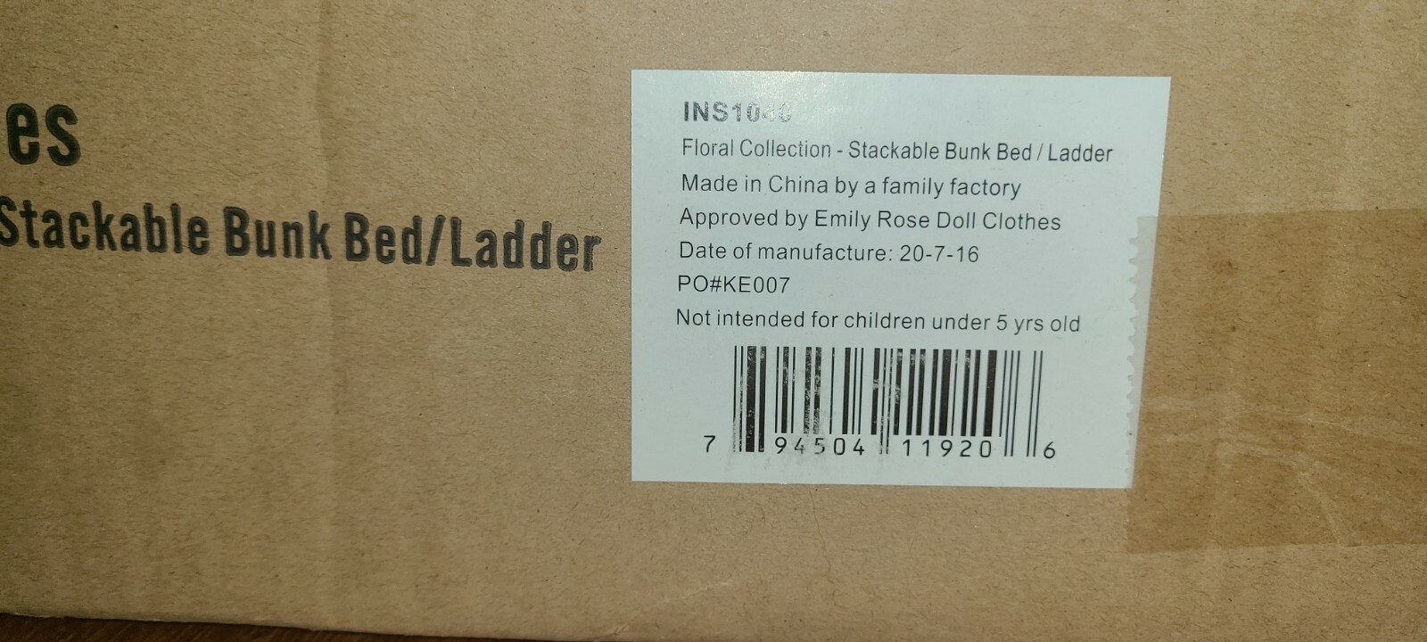 Emily Rose Doll Clothes Floral Collection-Stackable Bunk Bed