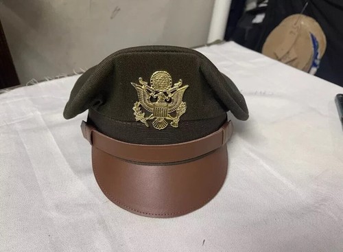 WW2 US American USAAF Army Military General Officers Crusher Visor Hat Cap - Picture 3 of 4