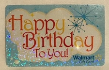 WalMart Happy Birthday To You Sparkling Clouds Blue Sky 2013 Gift Card FD-34210