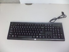Lot of 5 HP Black USB Wired Keyboard K45 691725-371