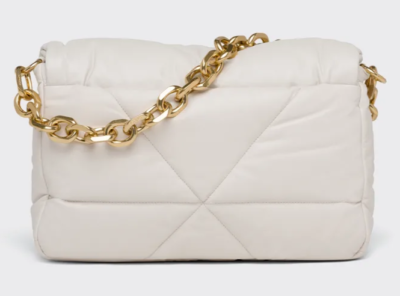 Prada Padded Leather Shoulder Bag New With Tags White | eBay