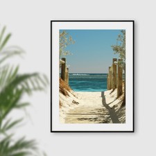 Beach Wall Art Prints Sunset Tropical Sea Ocean Posters Pictures Bathroom Decor