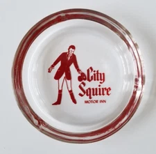 Vintage City Squire Motor Inn New York, NY Glass Ashtray