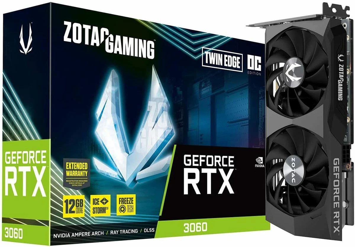 ZOTAC NVIDIA GeForce RTX 3060 12GB GDDR6 Computer Graphics Cards