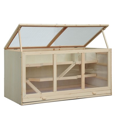 tectake wooden cage