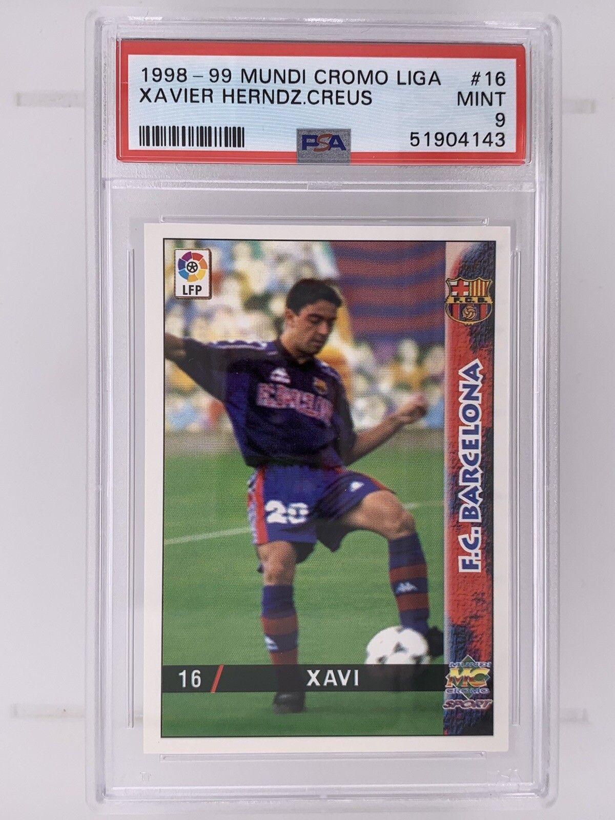 1998 Xavi Mundi Cromo Liga Rookie RC #16 PSA 9 Mundicromo
