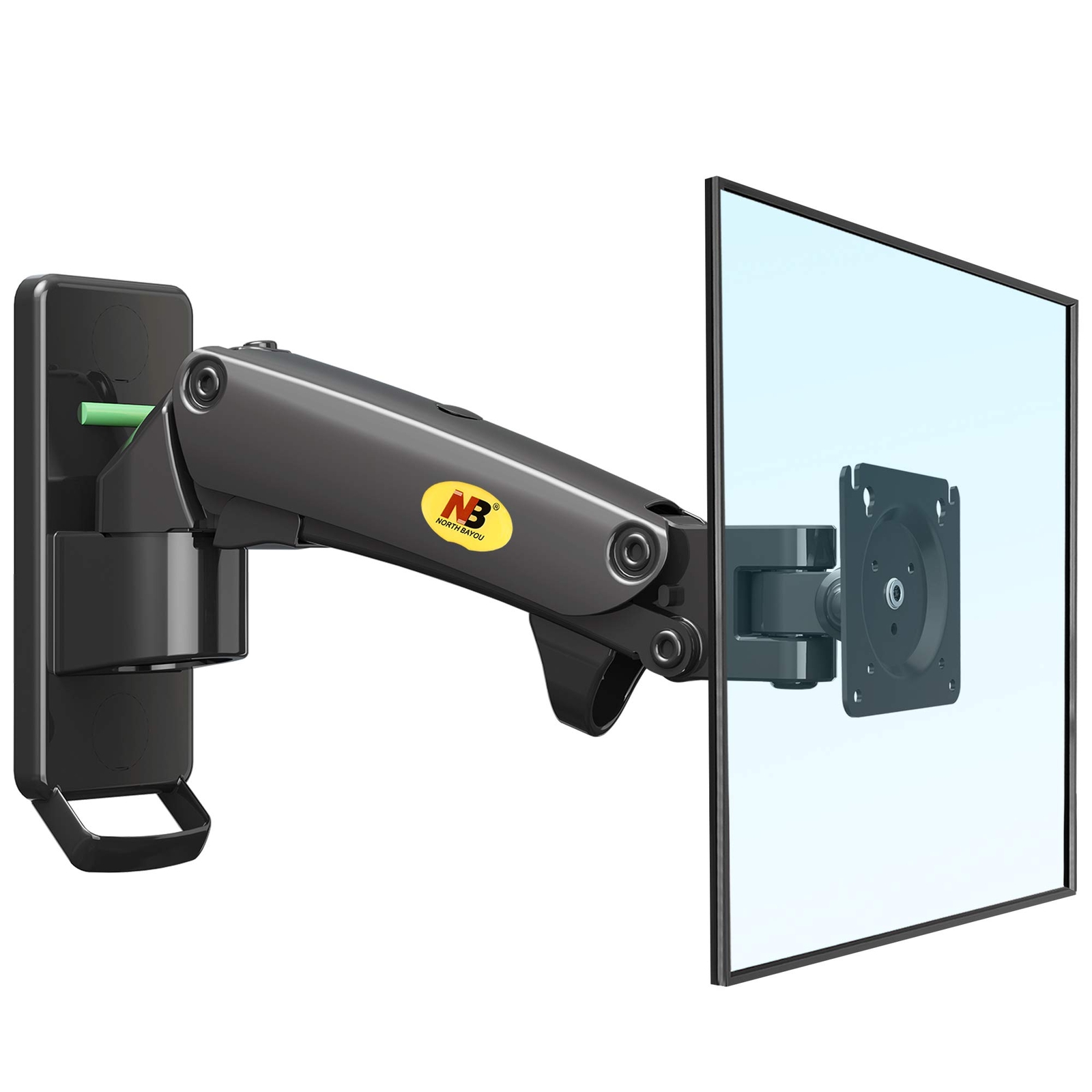 TV Monitor Wall Mount Bracket Full Motion Articulating Swivel for 17-27 Inch ...