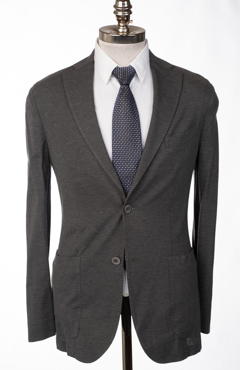 NWT BOGLIOLI K Jacket Gray Cotton Unconstructed Slim Fit Sport 