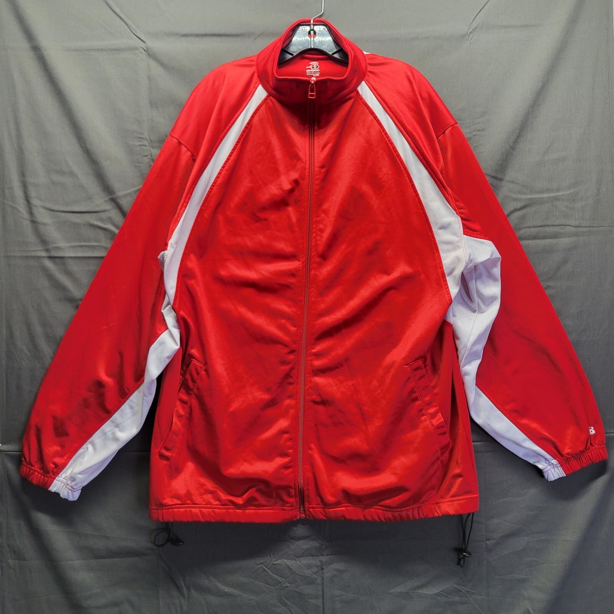 ジャケット　our Badger Sport Hook Jacket Red/White Drawstring-Bottom Sz 2XL | eBay