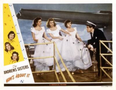 How's About It Lobby Card Laverne Andrews Patty Andrews Maxene And- Old Photo