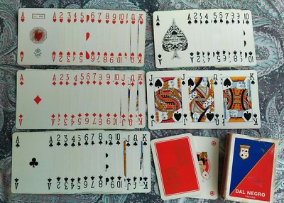 RAI 1968 Deck mit 54 Spielkarten DAL NERO italienisches Radio und Fernsehen 2 Joker