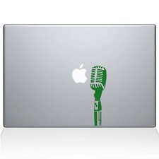 The Decal Guru Open Mic MacBook Decal Vinyl Sticker - 12" MacBook - Green 11...