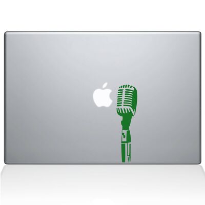 The Decal Guru Open Mic MacBook Decal Vinyl Sticker - 12'' MacBook - Green (11...
