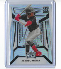 2023 Leaf Metal Baseball BRANDO MAYEA SILVER PRISMATIC XRC Rookie SP 13/189