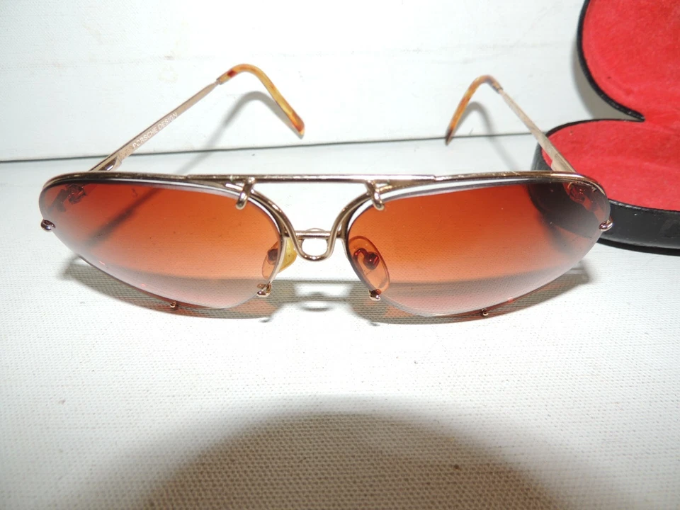 GAFAS DE SOL AVIADOR DISEÑO PORSCHE CON ESTUCHE Y 2 LENTES EXTRA INTERCAMBIABLES Foto 4 de 4